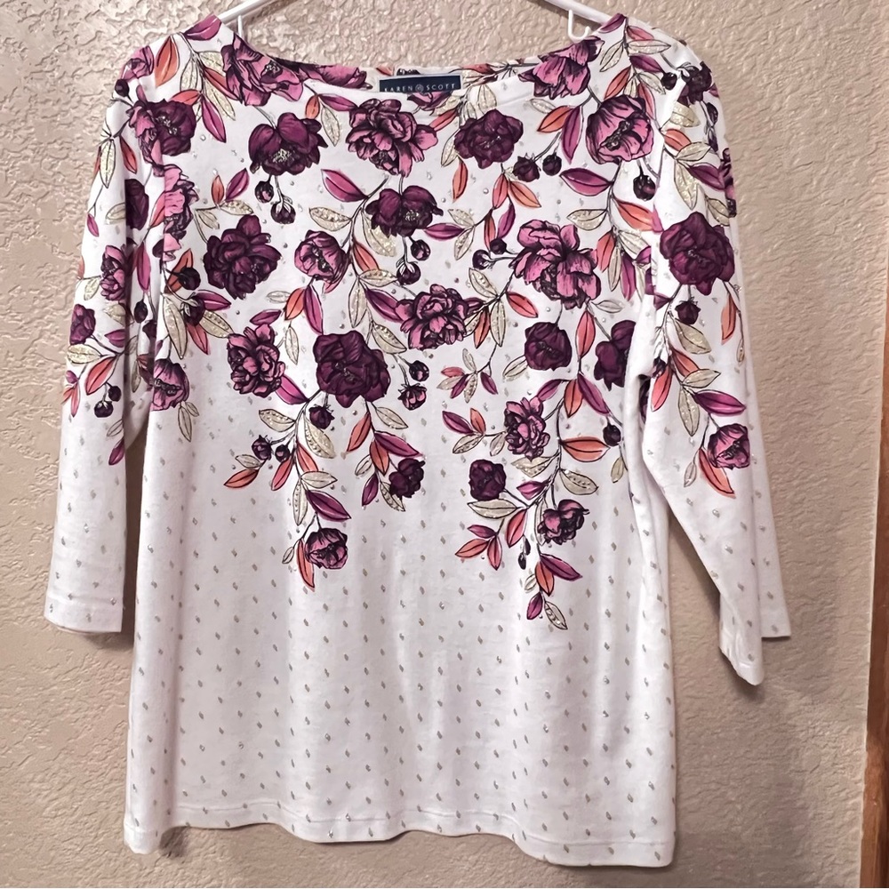 Floral Tee Petite Large